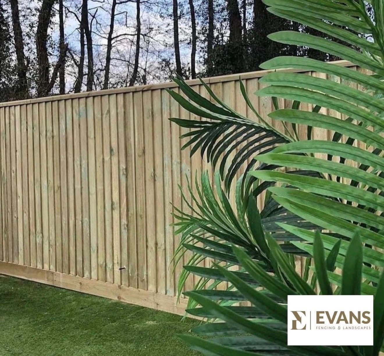 New close-board timber fencing installed by Evans Fencing & Landscapes